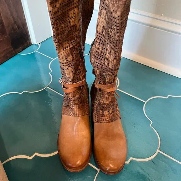 A.S. 98 Tall Perforated detailed Boots - Picture 2 of 14